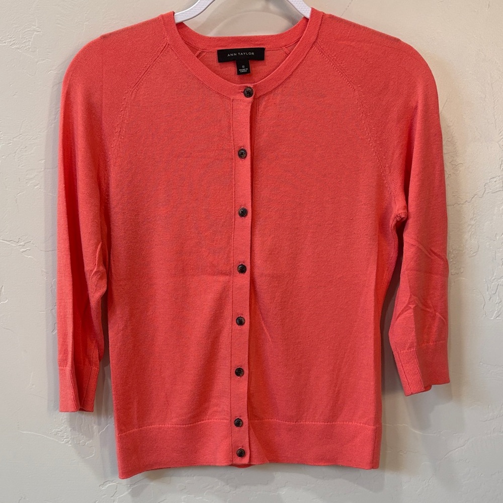 Ann Taylor Pink Cardigan